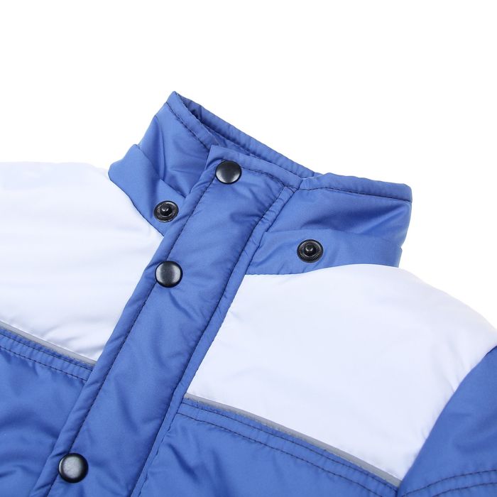 Куртка для мальчика, рост 134 см, цвет серый/голубой/белый_КМ 03-13