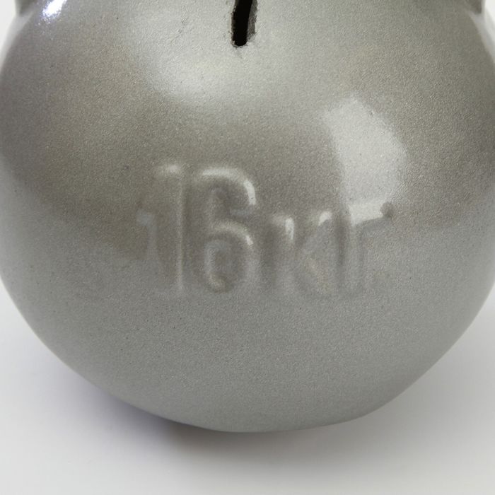 Копилка "Гиря: 16 кг" серая