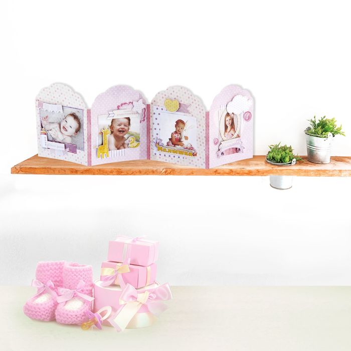 Набор для создания фоторамки-гармошки "Любимая малышка", 20,5 х 20,5 см