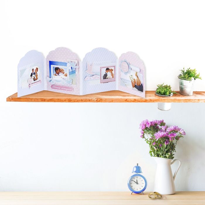 Набор для создания фоторамки-гармошки "История любви", 20,5 х 20,5 см