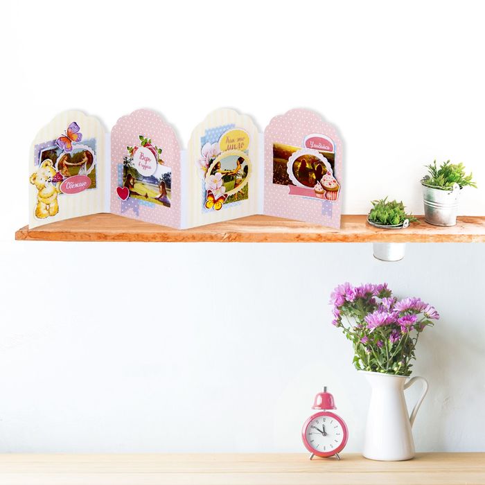 Набор для создания фоторамки-гармошки "Ми-ми-мишки", 20,5 х 20,5 см