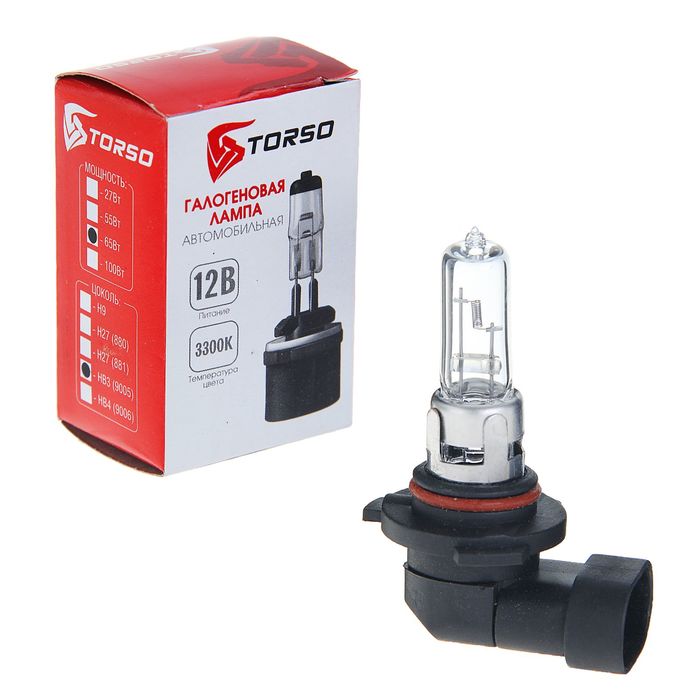 Галогенная лампа TORSO HB3, 3300 K, 12 В, 65 Вт