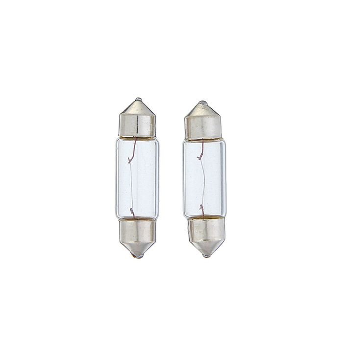 Комплект галогенных ламп TORSO C10W, 36 мм, 3300 K, 12 В, 2 шт.