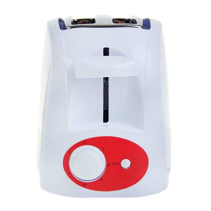 Тостер LUAZON LT-01, 750W, 2 тоста, 7 степеней прожарки, белый