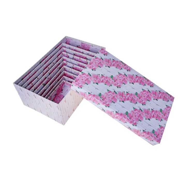 Набор коробок 10в1 "Цветы", 32,5 х 20 х 12,5 - 12 х 7 х 4 см