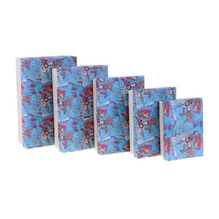 Набор коробок 5в1 "Карта мира", 20,5 х 13 х 6 - 13 х 9 х 4 см