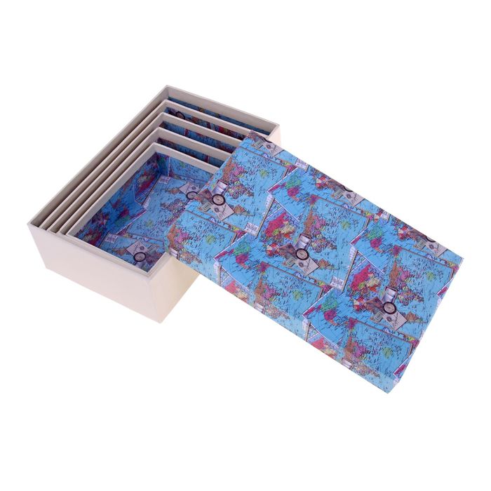 Набор коробок 5в1 "Карта мира", 20,5 х 13 х 6 - 13 х 9 х 4 см