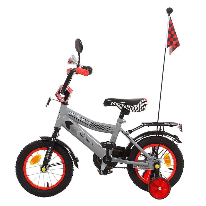 Велосипед 12" GRAFFITI Premium Racer, 2016, цвет серый