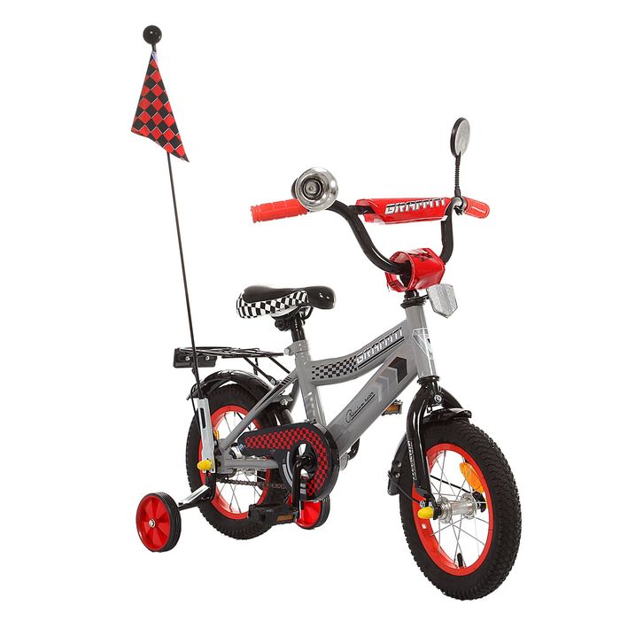 Велосипед 12" GRAFFITI Premium Racer, 2016, цвет серый