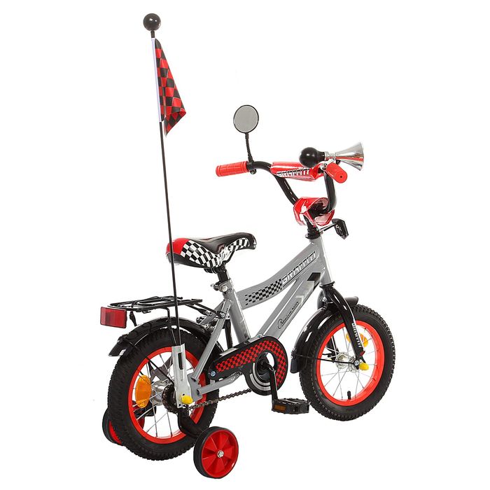Велосипед 12" GRAFFITI Premium Racer, 2016, цвет серый