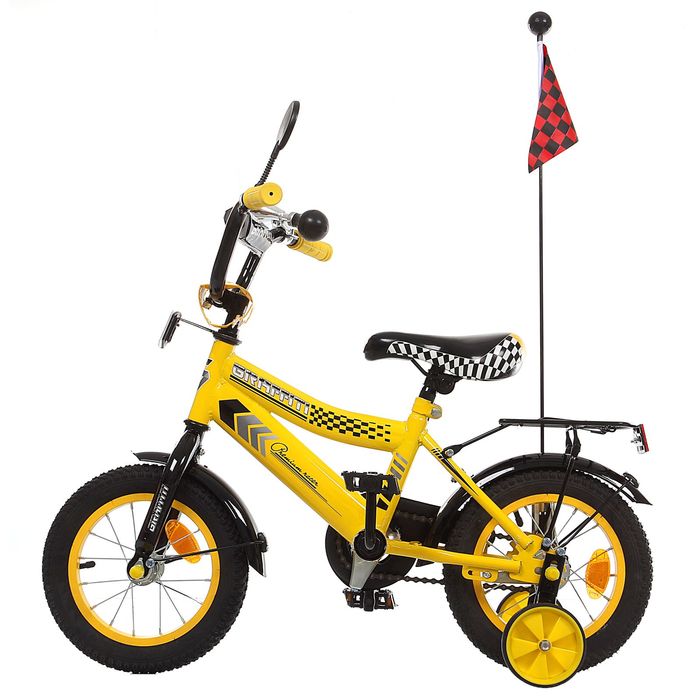 Велосипед 12" GRAFFITI Premium Racer, 2016, цвет жёлтый
