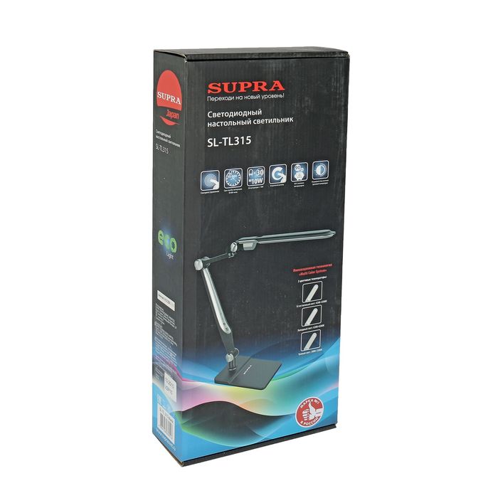 Светильник настольный Supra "Ангора", чёрный, LED