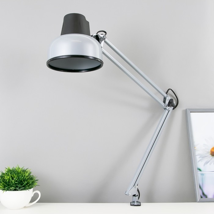 Светильник настольный "Бета", серебро, без лампы