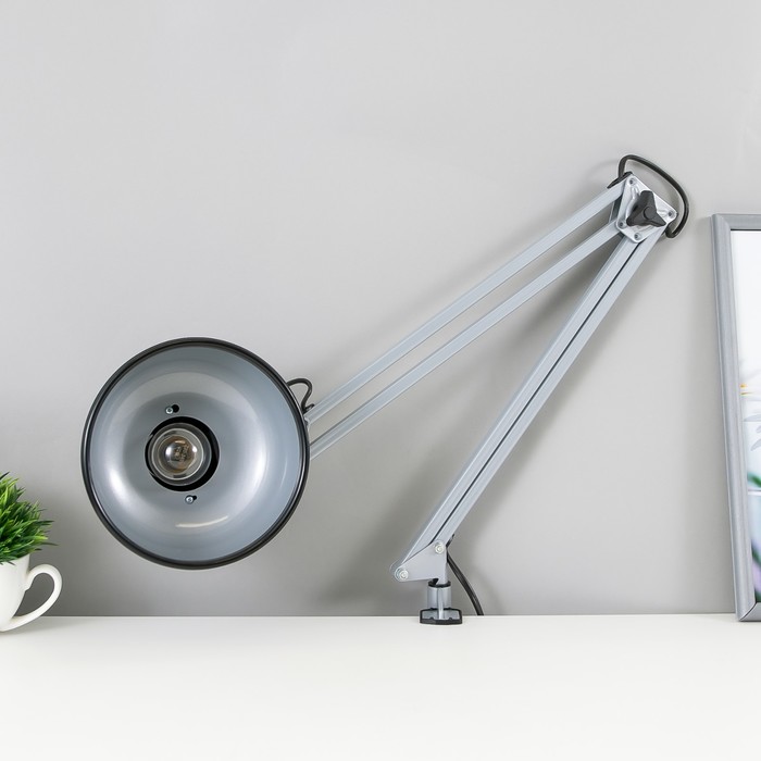 Светильник настольный "Бета", серебро, без лампы