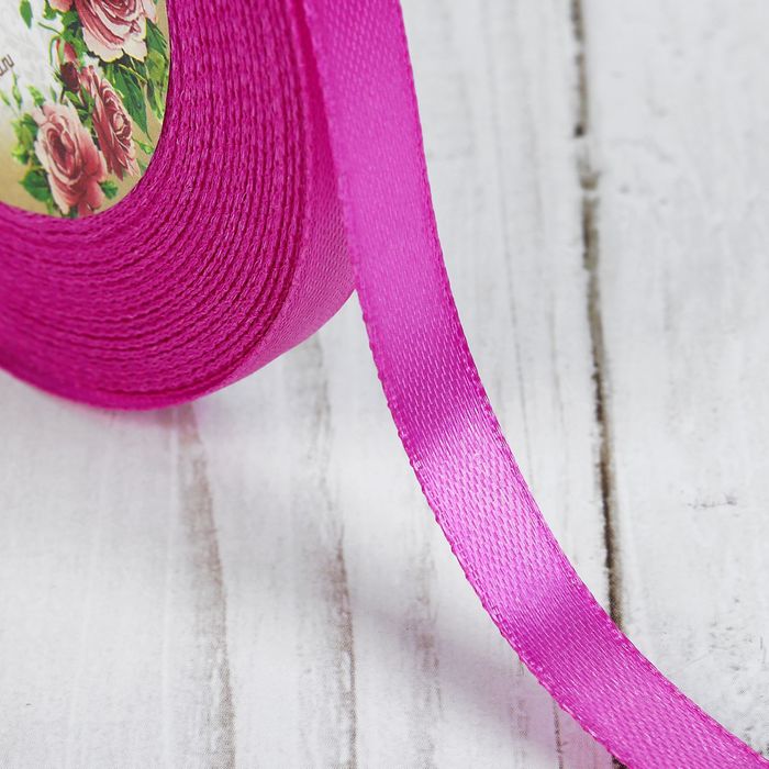 Лента атласная, 10мм, 23±1м, №155, цвет бледно-лиловый