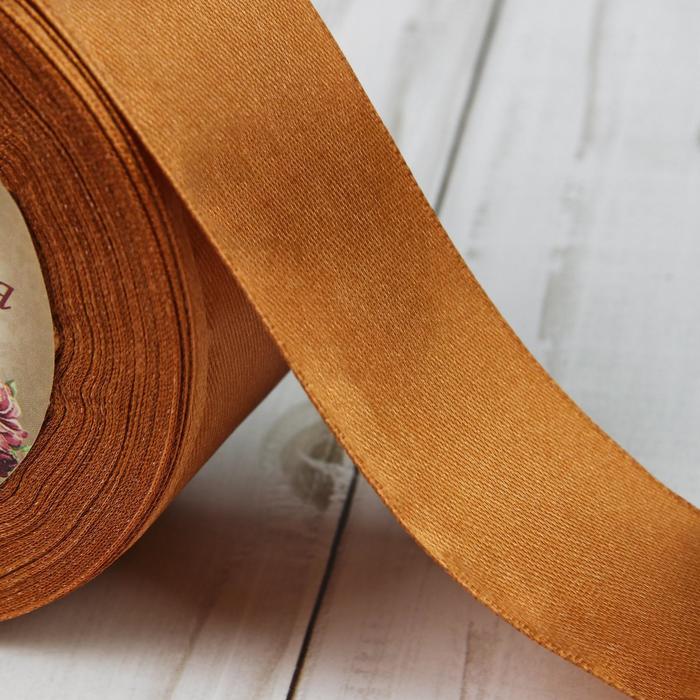 Лента атласная, 40мм, 23±1м, №29, цвет коричневый