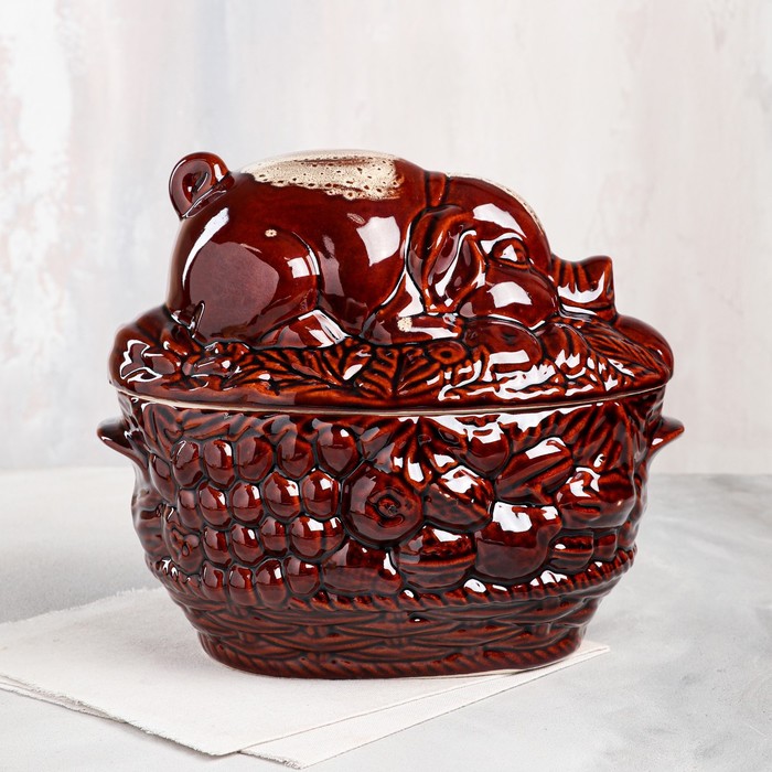 Горшок духовой с крышкой 