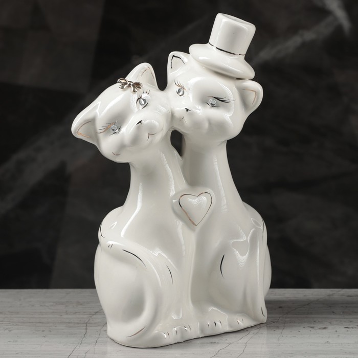 Копилка "Жених и невеста" глазурь, белая