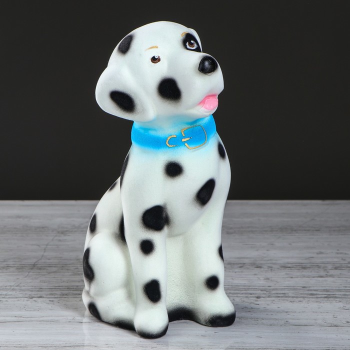 Копилка "Далматин" малая, голубая ошейник, микс