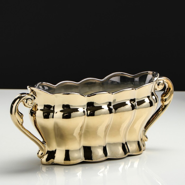 Конфетница "Ладья" булат, гладкая