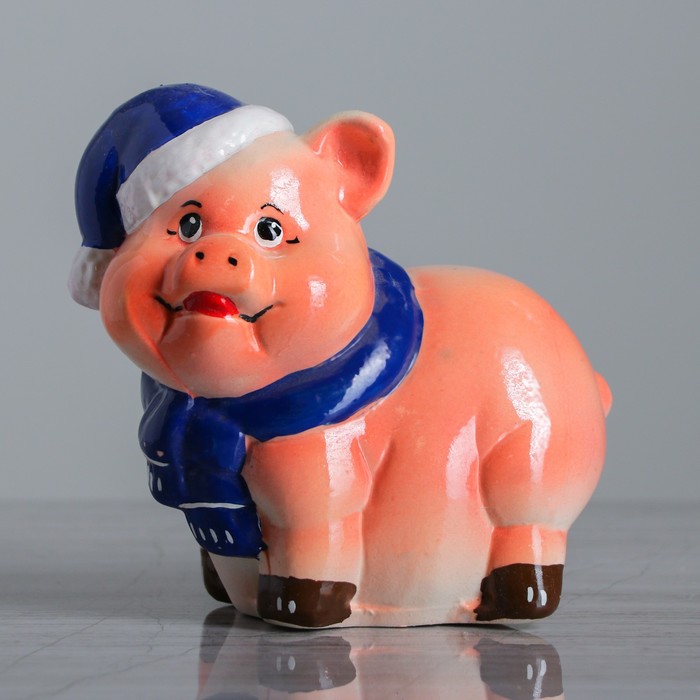 Копилка "Поросёнок в шарфе", микс