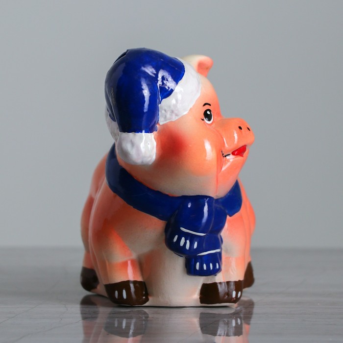 Копилка "Поросёнок в шарфе", микс