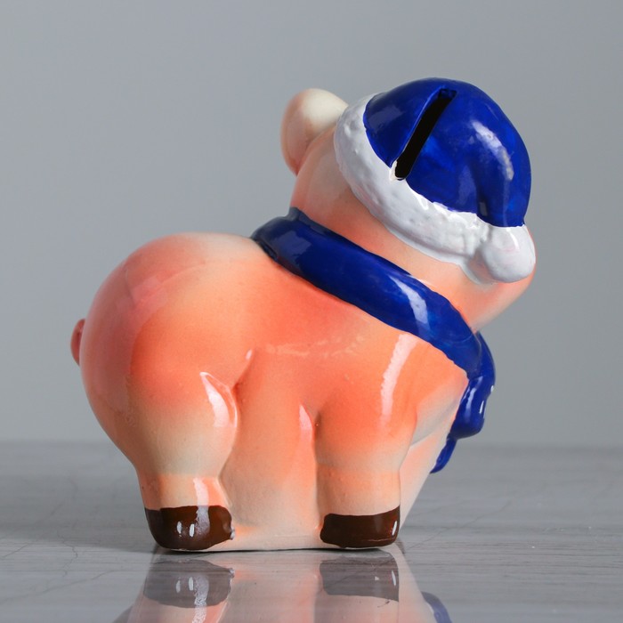 Копилка "Поросёнок в шарфе", микс