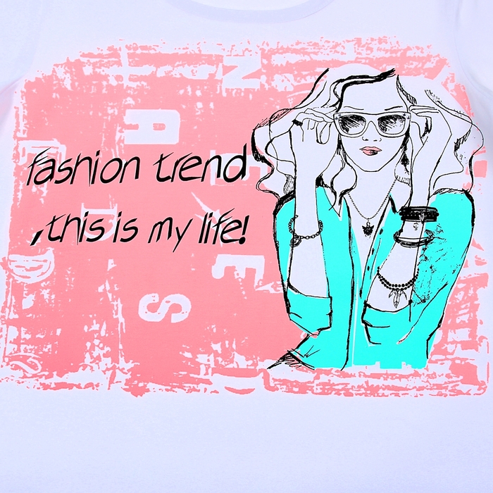 Футболка женская Р808040 белый, рост 158-164 см, р-р 42