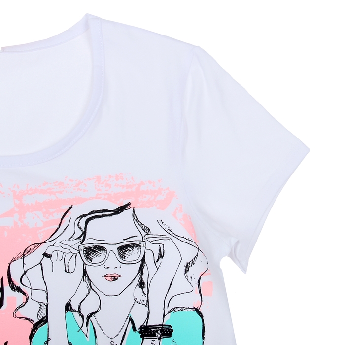 Футболка женская, цвет белый, рост 170-176 см, размер 44