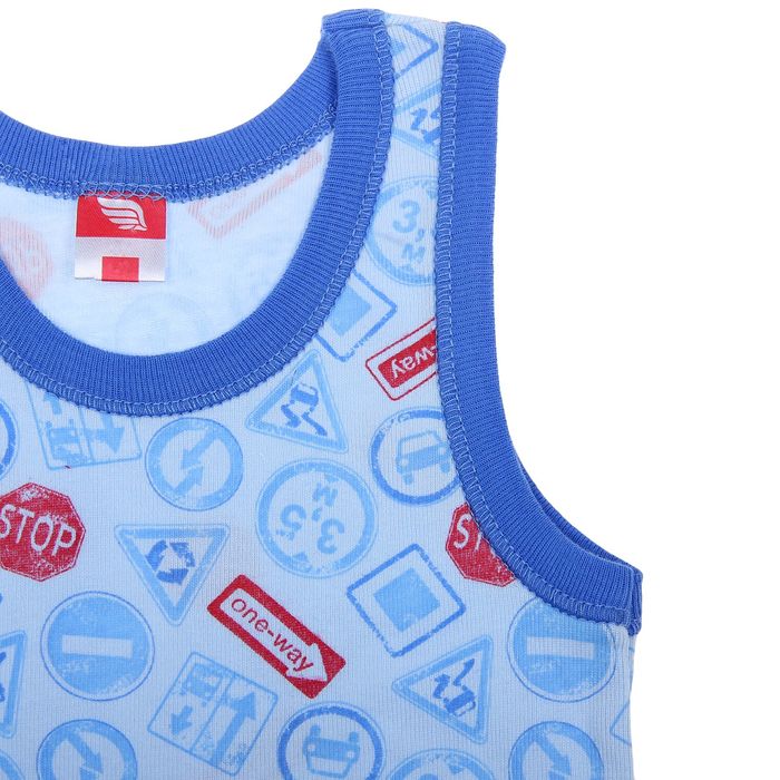 Майка для мальчика, рост 92 см (52), цвет синий