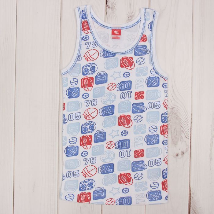 Майка для мальчика, рост 92 см (52), цвет синий