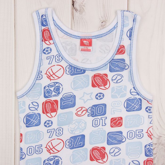 Майка для мальчика, рост 92 см (52), цвет синий