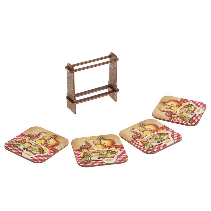 Набор подставок под горячее «Весёлая кухня: рыбка», 4 шт