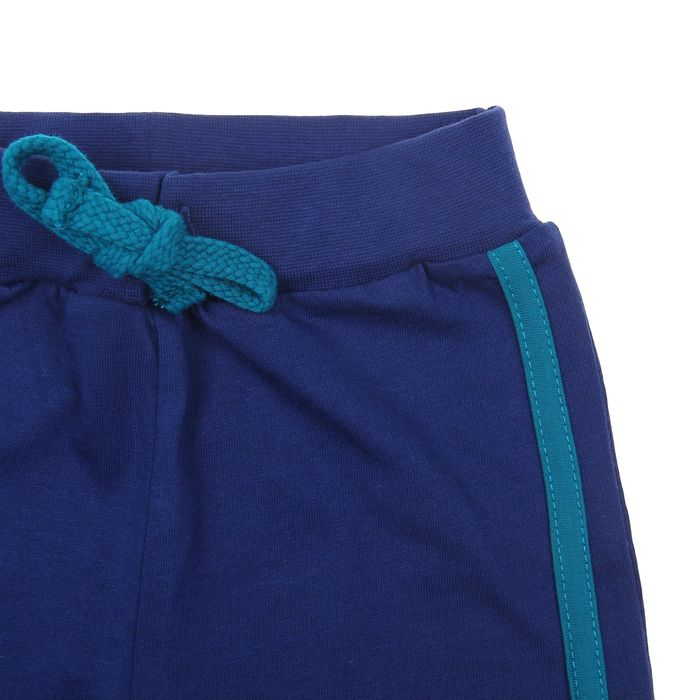 Комплект для мальчика (футболка, шорты), рост 92 см (56), цвет зелёный/тёмно-синий