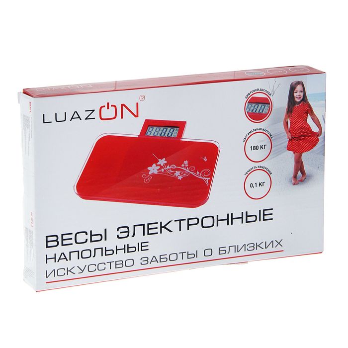 Весы напольные LuazON LVP-1803, электронные, до 150 кг, синие