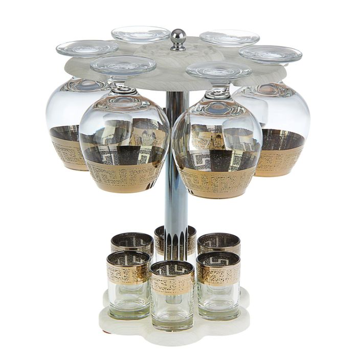 Мини-бар 12 предметов коньяк, кристалл, белый 350/50 мл