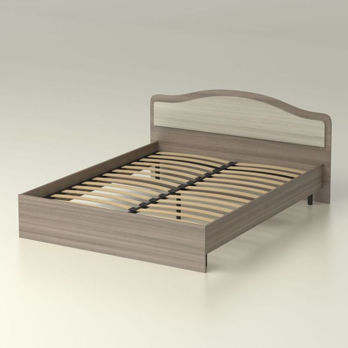 Кровать 160 с орт.основанием "Лиана" (1700х862х2032) - ясень шимо темный/ясень шимо светлый