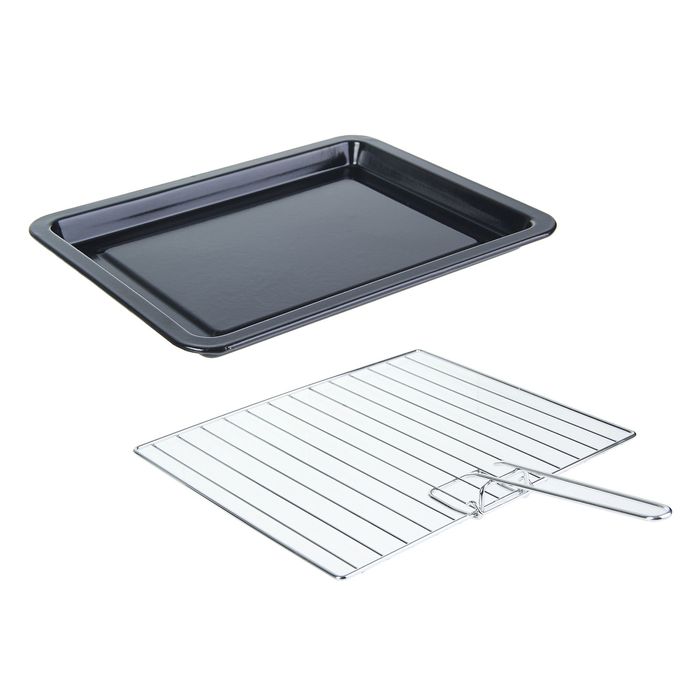 Мини печь Galaxy GL 2617, 26 л, печь 1500 Вт, 2 конфорки по 800 Вт, чугун, черная