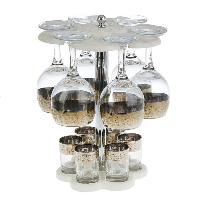 Мини-бар 12 предметов вино, кристалл, белый 240/50 мл
