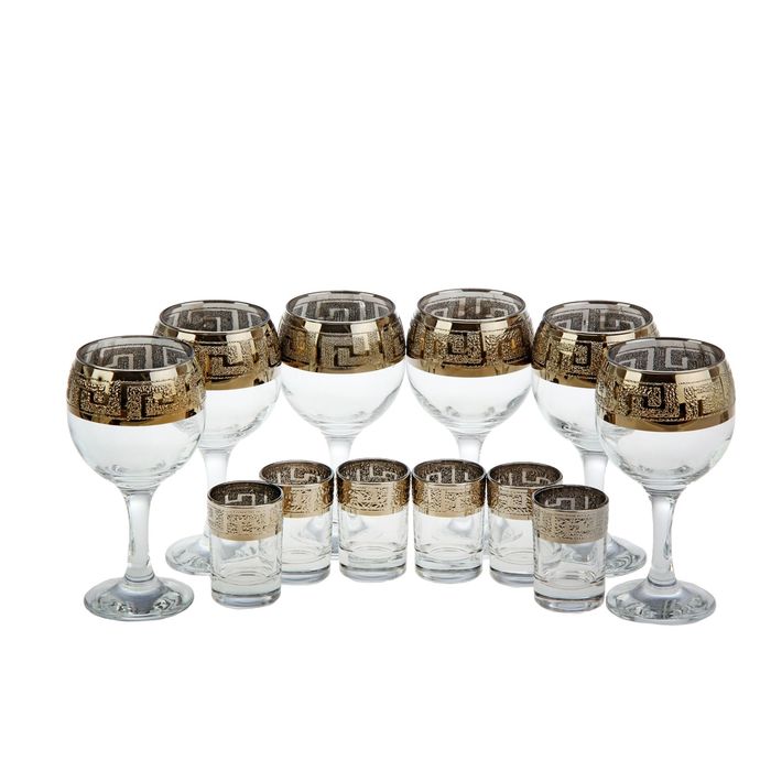 Мини-бар 12 предметов вино, кристалл, белый 240/50 мл