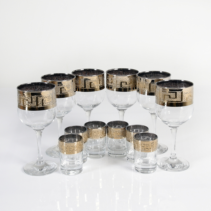 Мини-бар 12 предметов вино, кристалл, белый 240/50 мл