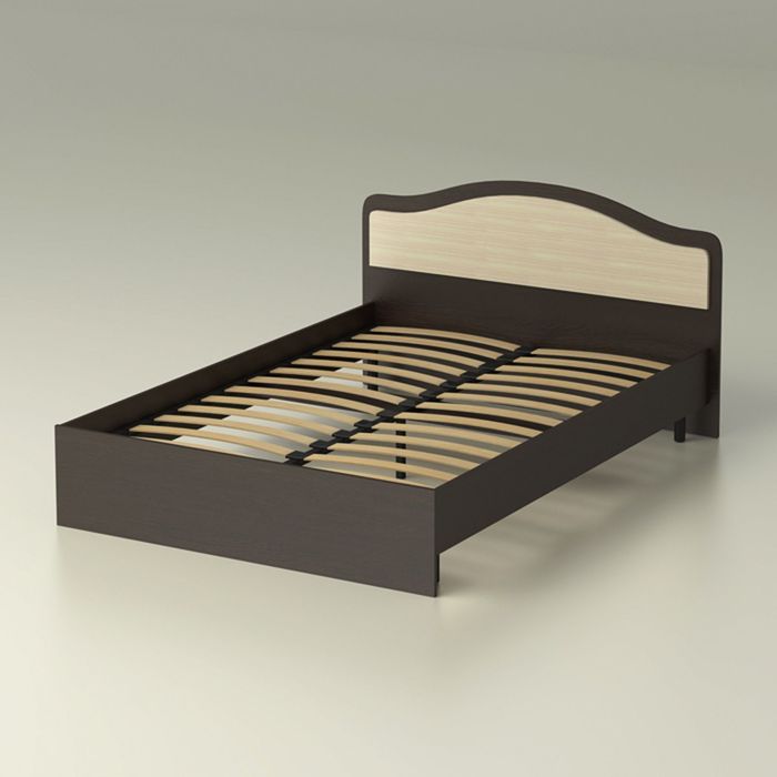 Кровать 140 с орт.основанием "Лиана" (1500х862х2032) - венге/ дуб млечный