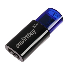 

Флешка Smartbuy Click, 32 Гб, USB2.0, чт до 25 Мб/с, зап до 15 Мб/с, синяя