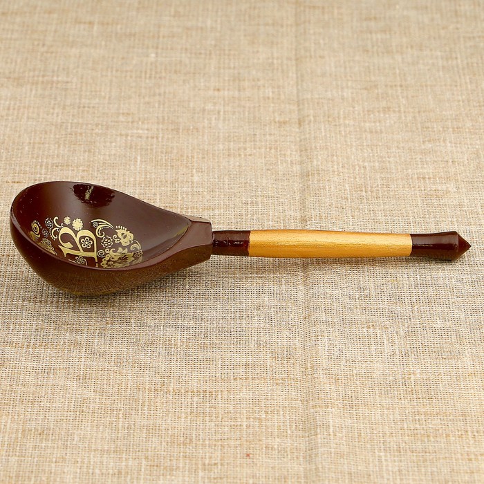 Ложка полубаская с росписью "ХВ", хохлома, микс