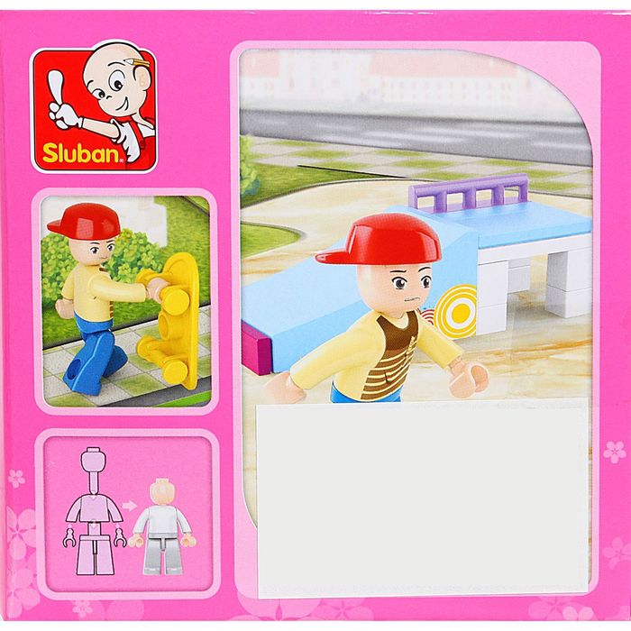 Конструктор «Розовая мечта: скейтбордист», 23 детали