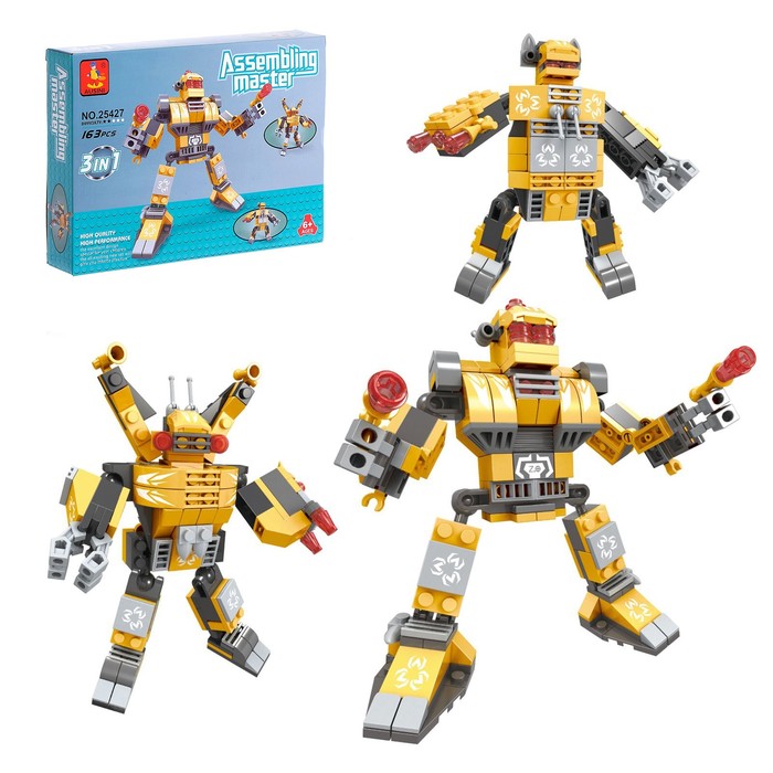 Конструктор «Хранитель космоса: робот-трансформер», 3 варианта сборки, 163 детали