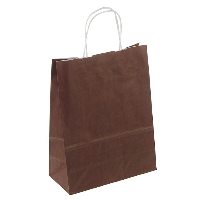 Пакет крафт "Радуга" шоколад, 25 х 11 х 32 см