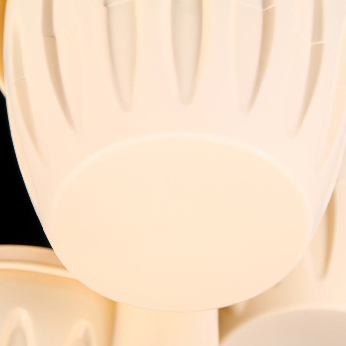 Цветочный горшок "Каскад", 3 кашпо 700 мл ( верх d=13,5 см, высота 10 см, низ d=8 см), цвет кремовый