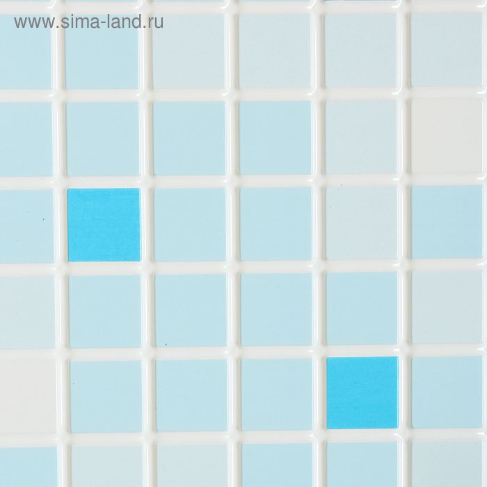 Панель ПВХ Мозаика голубая 955*480