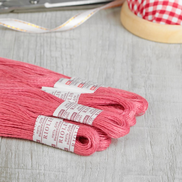 Нитки для вышивания, №119, 20±1м, цвет коралловый